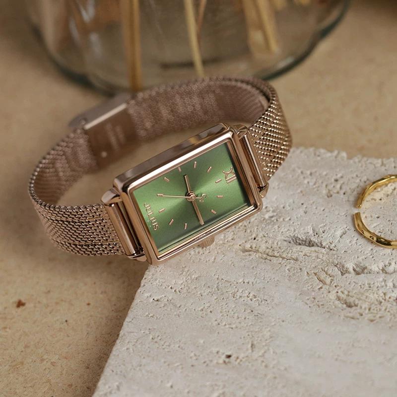 Julishi Women's Watch, Niche Light Luxury, Ins-Style Retro Design, High-End Feel, Rectangular Ladies' Wristwatch
