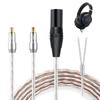 Okcsc JBX Headphone Cable A2DC for Earphones and Headphones for Compatible with OFC Length 4Pin XLR Re-Cable Audio-Technica ATH-ADX5000, ESW950, SR9,