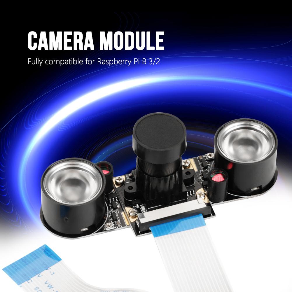 1pc 5MP Camera Module Board 72 degrees with Night Vision LED Fill Light For Raspberry Pi B 3 2