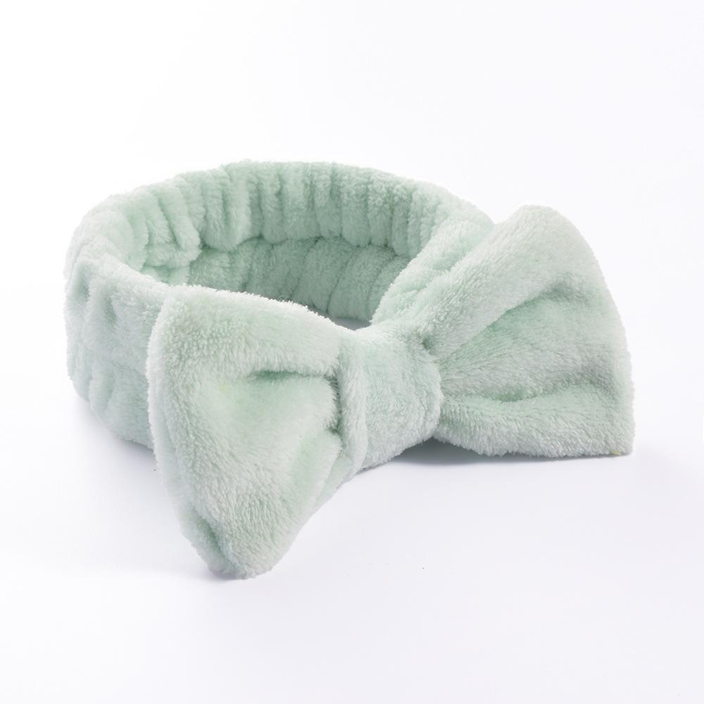 Умывание лица Держатель для волос Повязки на голову Мягкая теплая коралловый флис Бант Повязка на голову для женщин Девушек Тюрбан Модные аксессуары для волос