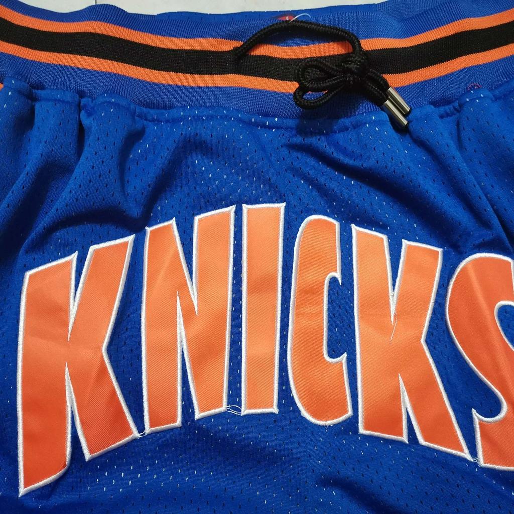 Шорты для баскетбола Knicks Retro с вышивкой и завязками, укороченные, тренировочные