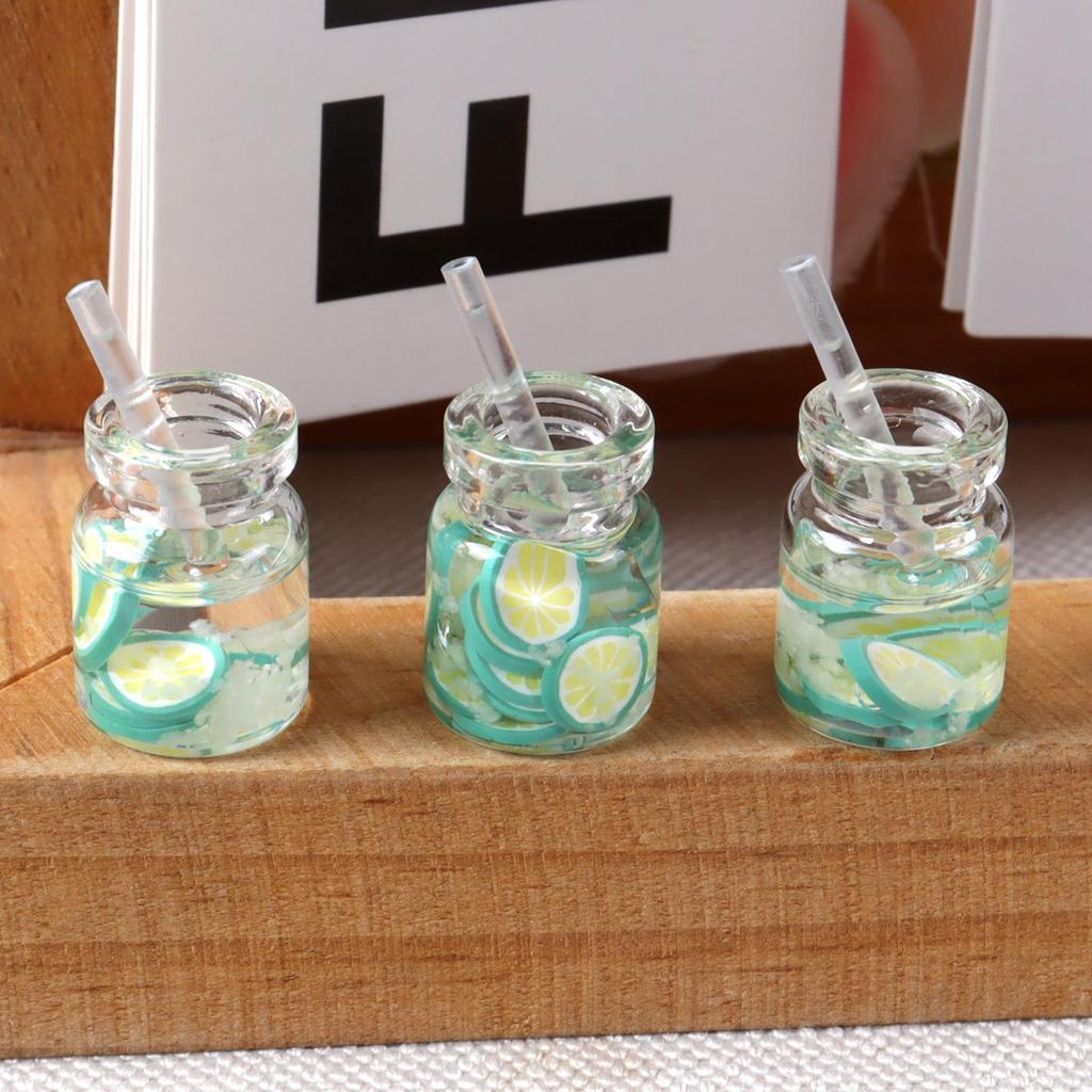 Ручная работа Миниатюрные аксессуары для еды и напитков для кукольного домика: Торт, Сок, Тарелки