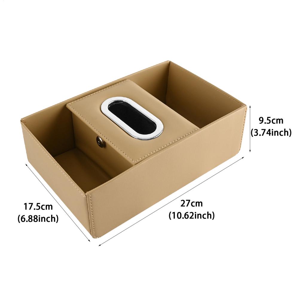 Solid Car Armrest Organizer Center Console Armrest Box Car Armrest Tissue Box Organizer For Water Bottle Cell Phone Cards