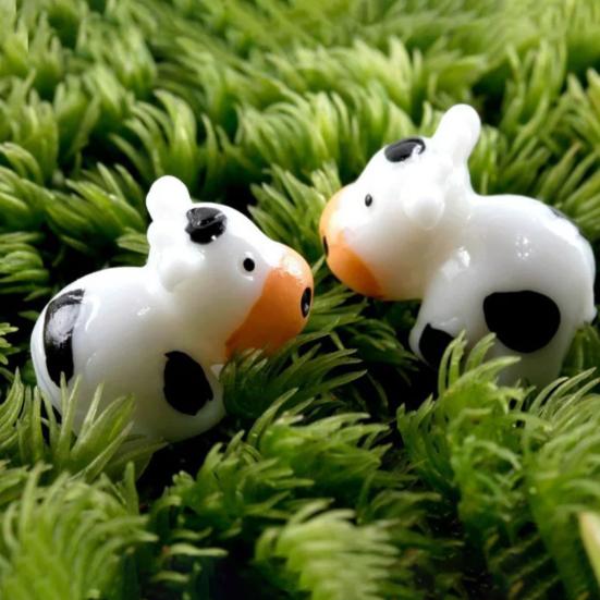 20 шт. миниатюрная фигурка молочной коровы крошечная ферма животное кукольный домик микропейзаж сказочный сад украшение реквизит