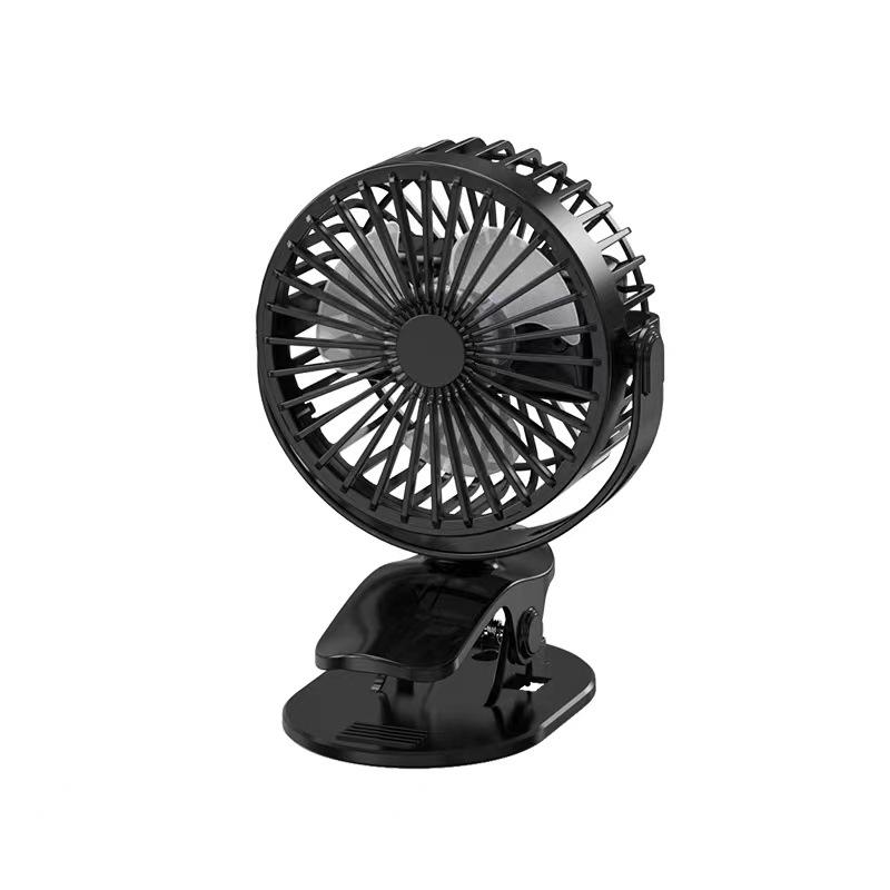 USB Rechargeable Silent Clip-on Desk & Bedside Fan - High-Power Mini Car Fan