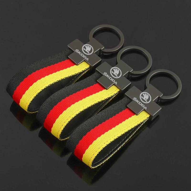 YSAG7 Keychain Universal Accessories for Skoda Karoq Octavia Superb Scala Fabia Kodiaq Yeti Rapid Roomster Keyring Gift Key Chain Ring