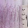 Transmitting Printed Wintersweet Pastoral Style Sheer Curtains Semi-shading Curtain Home Livingroom Window Decoration