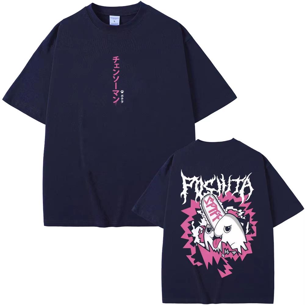 Japan Anime Chainsaw Unisex Denji Pochita Funny Meme Tshirt Unisex Women Unisexga Casual Cosplay T Shirts Male Cotton Vintage Tshirts