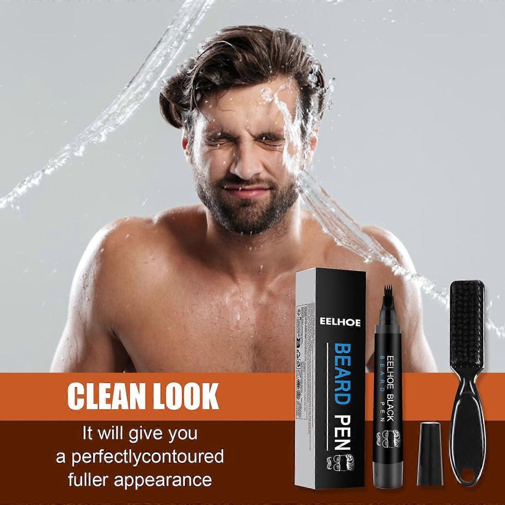 Waterproof Beard Filler Pen Kit - Sweat Resistant, Makeup-Free, Long-Lasting Beard & Mustache Enhancer