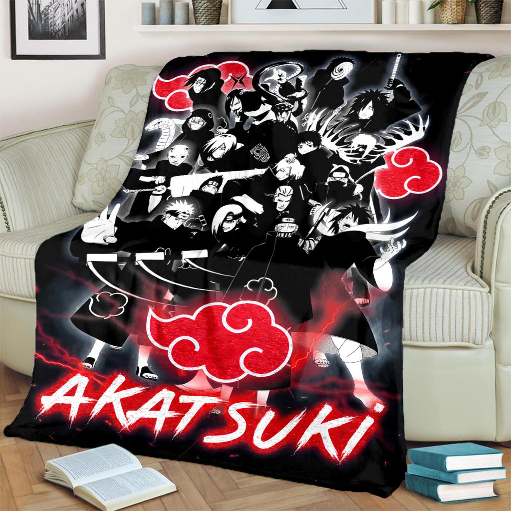 Anime-Print Blanket Warm Comfortable Flannel Blanket for Bedrooms, Sofas, Beds, Chairs, Picnics, Travel -LXR79