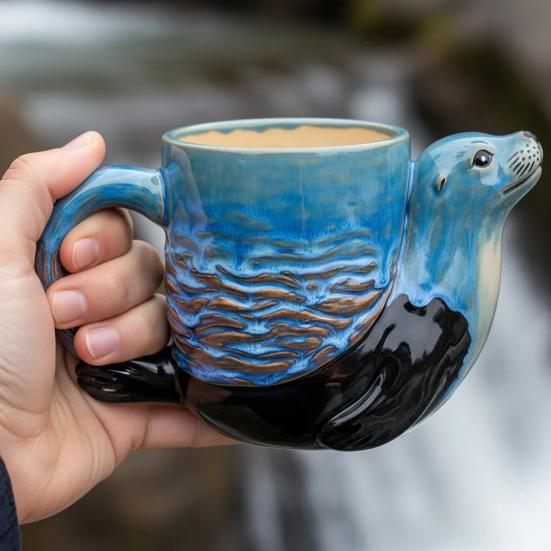 325 мл 3D кружка для кофе «Морские животные» Ручная работа Смоляная чашка со скульптурой кита/дельфина/акулы/черепахи Посуда для напитков на морскую тематику для любителя моря в подарок