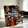 Custom Name Personalized One Piece Print Blanket, Home Decor, Bedroom, Sofa, Camping, Couch, Gifts for Birthday Christmas