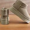 2024 Brand Women's Shoes Ankle Women's Boots Fashion Round Toe Daily Boots Women Winter Short Plush Keep Warm Solid Snow Boots