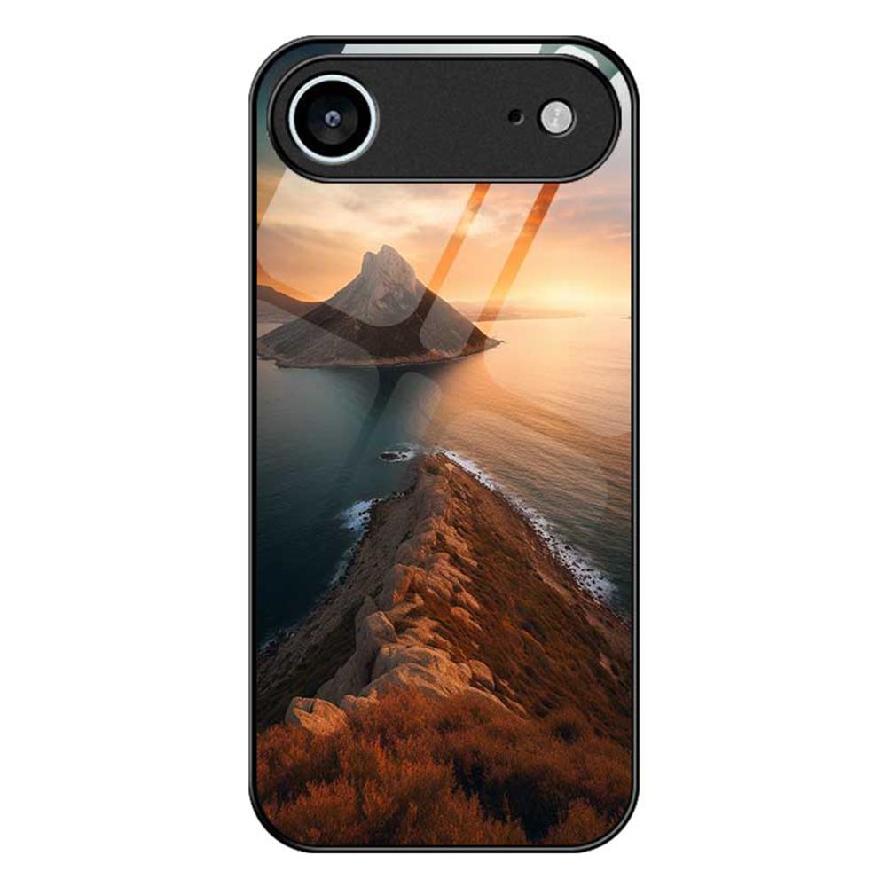 Для iPhone 17 Air Чехол ПК ТПУ Закаленное стекло Печать с рисунком Ударопрочная Задняя крышка для телефона