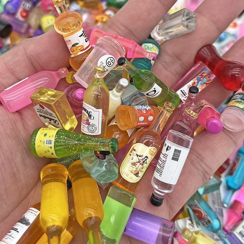 10Pcs Doll House Home Furnishing Mini Small Bottles Model Shooting Scene Props