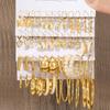 European and American style hot-selling C-chain butterfly earrings set, light luxury high-end earrings