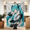 Hatsune Miku Print Blanket - Soft & Comfortable, for Bedroom, Travel, Sofa, Home Decoration - Birthday Christmas Gift for Friend