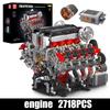 Mould King 10130 Суперкар F488 с двигателем V8 Строительный блок Технический Автомобильный Набор Кирпичей Сборка Автомобиля Двигатель Игрушки Детский Новогодний Подарок
