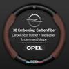 AAHV1 For Opel OPCline ASTRA CORSA INSIGNIA MOKKA VECTRA GTC Tigra Carbon fiber Leather Car Steering Wheel Cover Anti-Slip Accessories