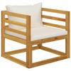Day and Night - Day and Night Garden Chair and Cushions In Cream Solid Acacia Wood