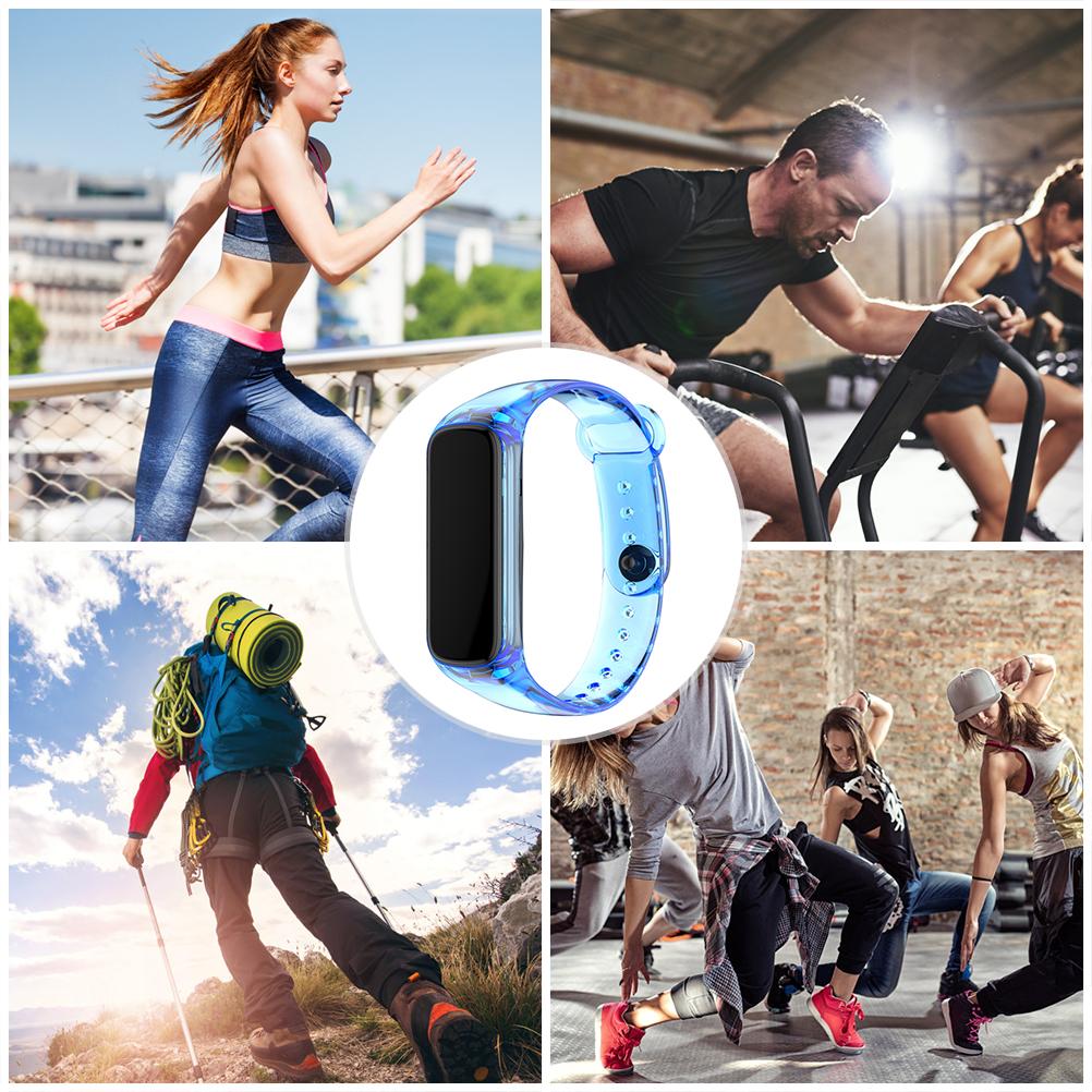 Сменный ремешок для часов, совместимый с Samsung Galaxy Fit2, мягкий прозрачный цветной ТПУ браслет на запястье