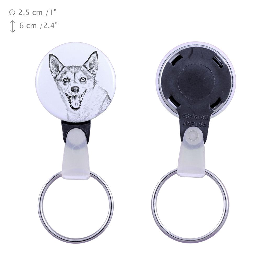 Norwegian Lundehund, Norsk Lundehund - Keychain with a Dog Portrait, Pendant with the Brand's Own Art-Dog Graphics