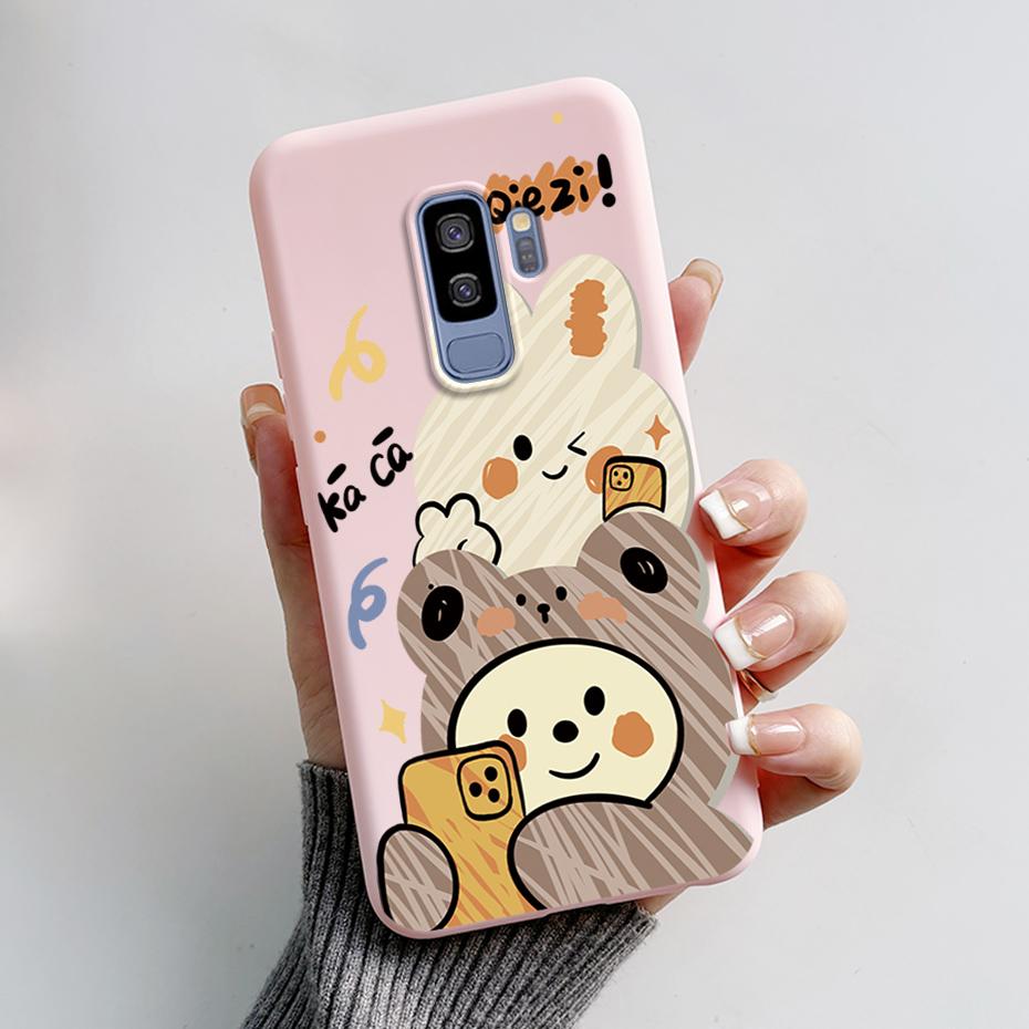 Силиконовая задняя крышка для Coque Samsung Galaxy S9 Plus Милый кролик панда Защитный мягкий чехол для телефона SamsungS9 S9Plus Funda Capas