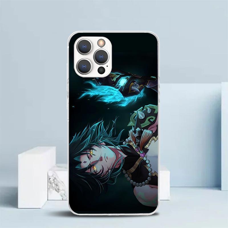 Чехол для телефона Genshin Impact Сяо Для IPhone 16 17 Air 16E 15 14 Plus 13 Mini 12 11 Pro Max 7 8 + SE 2020 Мягкая задняя крышка из ТПУ 16 17