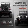 New Tracked 4x4 Car MN128 2.4G Climbing Off-road Vehicle Professional Version with LED Light Full Scale RC Model Remote Control Car Toy Boy Gift