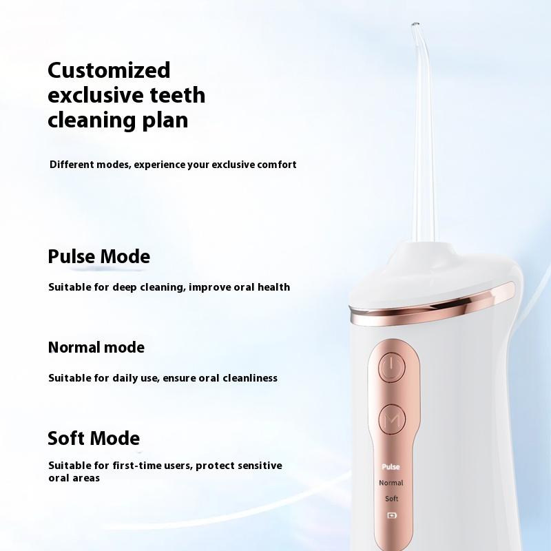 Портативный умный электрический ирригатор для полости рта с 4 струями, 3 режима, перезаряжаемый стоматологический ирригатор с водяной струей, очиститель зубов