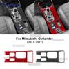 Для Mitsubishi Outlander 2017 2018 2019 2020 2021 Наклейка из настоящего мягкого углеродного волокна LHD RHD Панель переключения передач автомобиля Внутренняя отделка