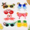 9/6Pcs Hawaiian Glasses Luau Summer Birthday Favors Decoration Tropical Party Fun Dress Prop Sunglasses Beach Wedding Supplies