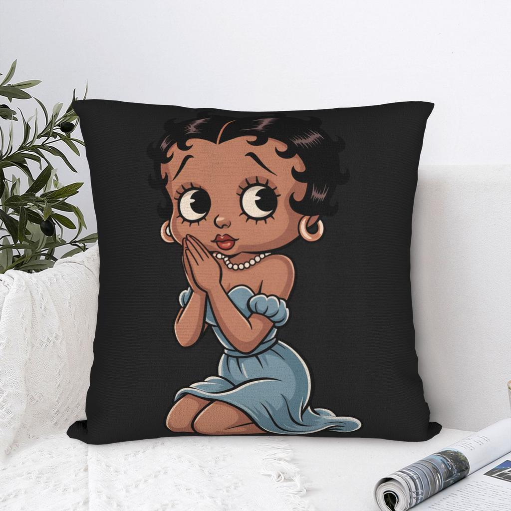 Cartoon Lady BBettyeds Boops Pillowcases Kawaii Pillow Case For Sofa Home Decor Comfy Pillow Cover