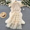 Autumn Winter Elegant 2 Piece Set Luxury Pearls Buttons Diamonds Furry Cardigans Knitted Sweater Coat + Sequined Mesh Long Skirt Suit