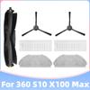 Compatible For 360 S10 X100 MAX Robot Vacuum Cleaner Spare Part Main Side Brush Hepa Filter Mop Cloth Rag Replacement Accessory