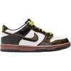 Nike Dunk Low SE GS Panda-Monium Pack - Fauna Brown Kids Sneakers White Black Bright-Citron HQ9294-100