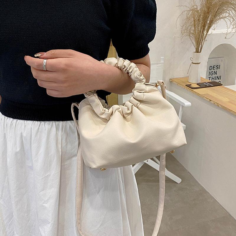 Весенняя плиссированная сумка-облако для женщин, мягкая кожаная сумка через плечо, модные бренды, сумка через плечо, дизайнерские сумки