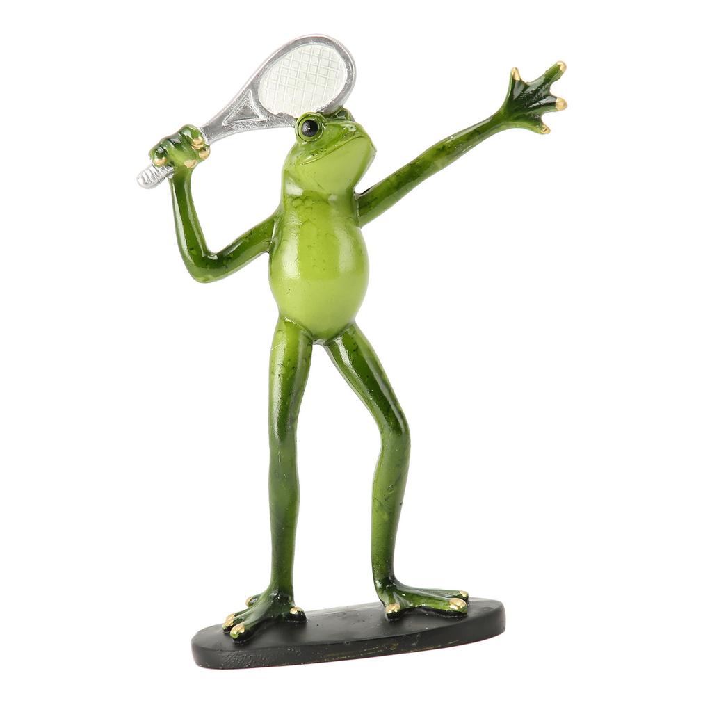 Статуя лягушки смола спортивная лягушка фигурка декор скульптура статуя ремесла для улицы сад патио газон бонсай крыльцо игра