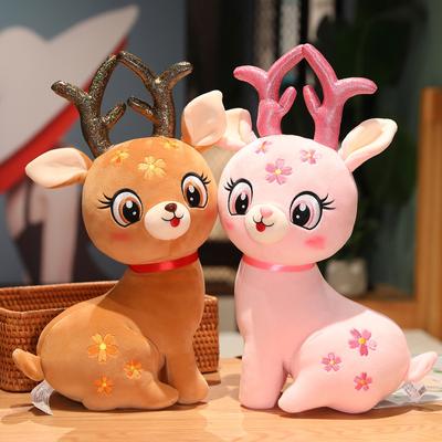 Милая кукла оленя сика, кукла оленя, плюшевая игрушка, подушка для сна для девочек, тряпичная кукла, подарок на день рождения