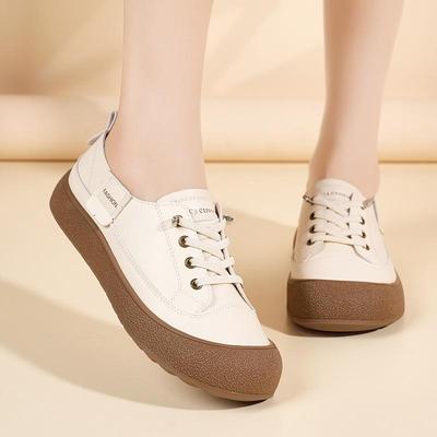 Женские кроссовки из натуральной кожи 2025, повседневная мода: Удобный, Легкий, Нескользящий, Универсальный, Мягкий эластичный, Износостойкий для всех сезонов