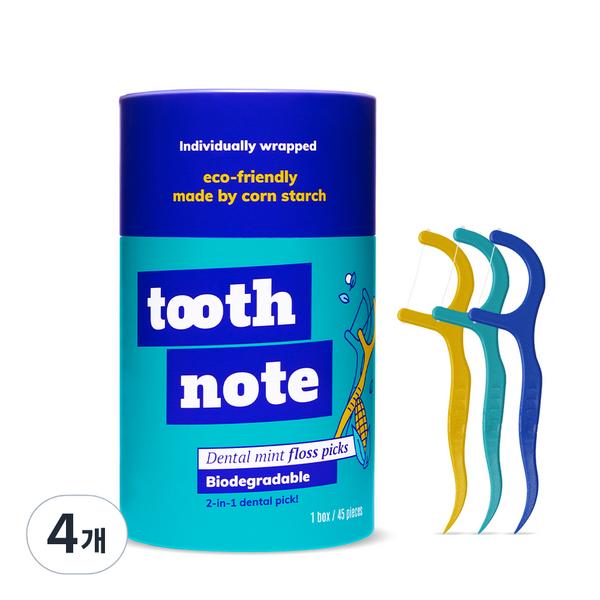 Зубная нить Toothnote Dental Mint одноразовая, 45 шт., 4 шт.