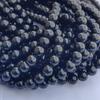 Натуральные бусины из натурального черного обсидиана, размер 6 мм, 8 мм, 10 мм, круглый гладкий черный драгоценный камень из обсидиана, 14-15-дюймовые бусины из полной нити.