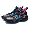 Li-Ning Air Strike Shock Absorption Non-Slip Wear-Resistant Support Mid-Top Basketball Shoes Men Basketball Shoes Black Multicolor ABPR067-2
