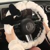 Car Steering Wheel Cover Winter Plush New High-End Anti-Slip Wear-Resistant Sweat-Absorbent Women's Cute Round Car Steering Wheel Cover