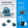 Fragrant breeze Floor Blower XPOWER Timer Air mover Blue Durable & Premium P-250T Grapefruit Scent Beads Air deodorization