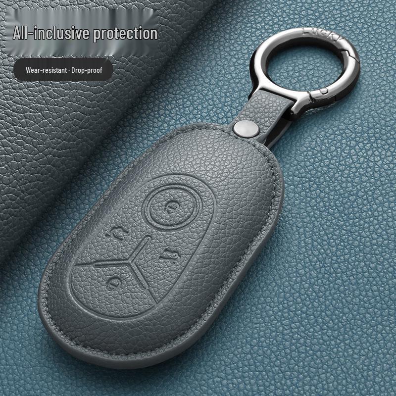 Чехол для ключей Geely из натуральной кожи для моделей Xingyue, Boyue, Galaxy, Xingyuan, Emgrand, Xingrui, BinYue, ICON и BinRui.