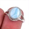 Кольцо из стерлингового серебра 925 пробы с драгоценным камнем Natural Republic Larimar S.7 Q8D75