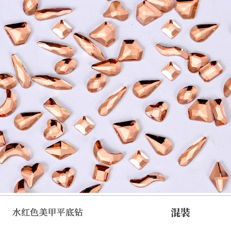 Water Red Nail Art Diamond Mixed Flat Bottom Special-Shaped Diamond Glass Crystal Diy Glass Nail Art Jewelry