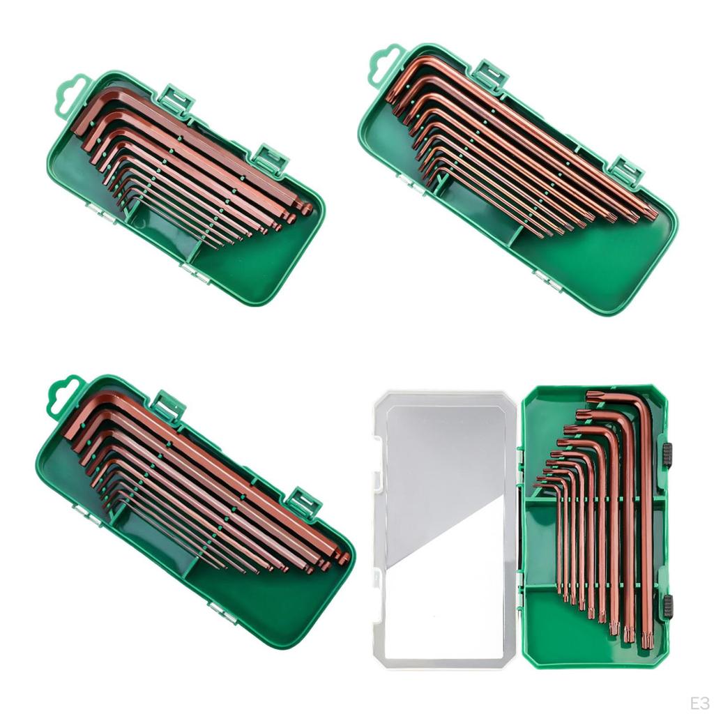 Набор из 9 метрических шестигранных ключей L-образной отвертки с коробкой для хранения от 1,5 мм до 10 мм для автомобильной промышленности