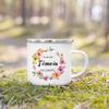 French Flower Printed Coffee Mugs Bachelorette Party Wine Mug Bridesmaid Witness Enamel Cup Engagement Wedding Gifts for Witness